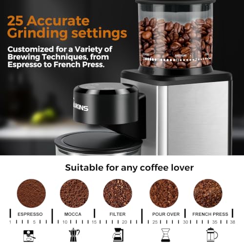 Electric Coffee Grinder for Home (Light Black)