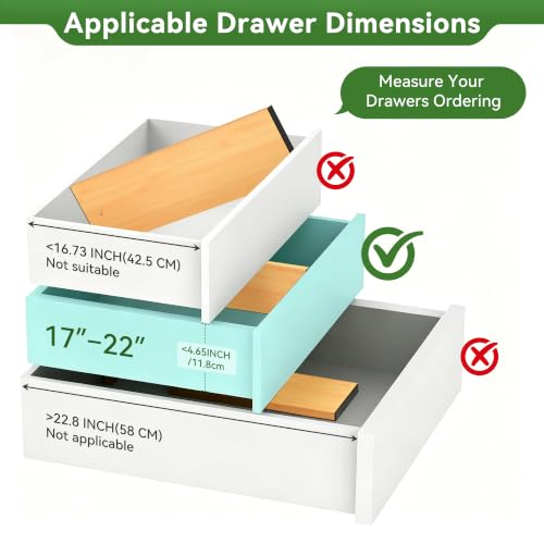 Bamboo Kitchen Drawer Dividers Adjustable Drawer Organizers