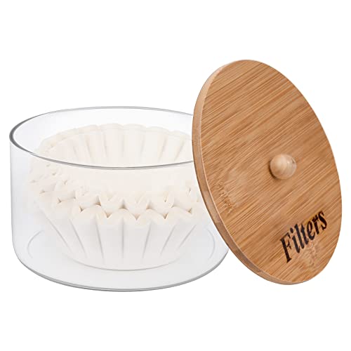 Coffee Filter Holder with Stylish Basket & Storage Container
