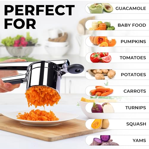 Potato Ricer Heavy Duty Stainless Steel Potato Masher