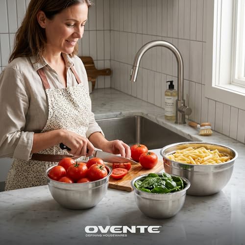 Stainless Steel Mixing Bowl Set of 3 with Lids (5, 3.5, and 1.5 Quarts / Mixing Bowl - Set of 3)