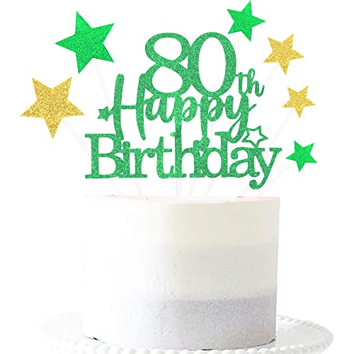 Glittery Cake Topper with Star Birthday Party Supplies