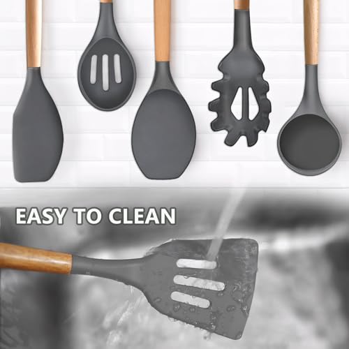 Kitchen Cooking Utensils Set (Standard 6-Piece Set / Gray)