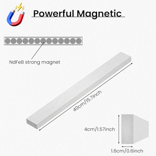 2 Pack 16 Inch Magnetic Knife Strips (16 Inch / Silver 2 Pack)