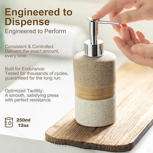 12 Oz Dish Soap Dispenser Set with Silicone Funnel