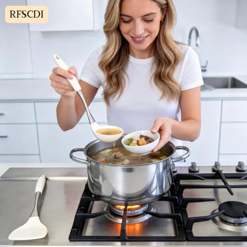 White Silicone Cooking Utensils Set (White)