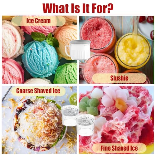 Shaved Ice Attachment & Ice Cream Maker Attachment for KitchenAid Stand Mixer