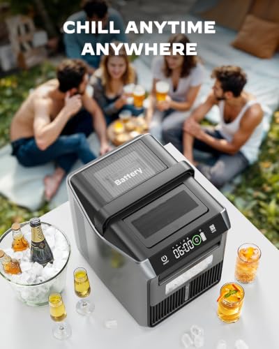 Battery Powered Ice Maker with 4
