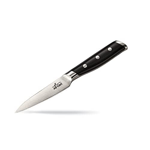 Forged German Stainless Steel Paring Knife (Silver/Black / 3.5")