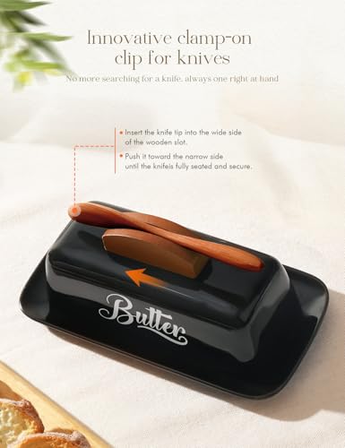 Butter Dish with Lid and Knife