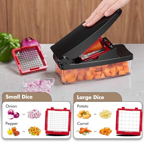 Vegetable Chopper (Black / 4 Blades)