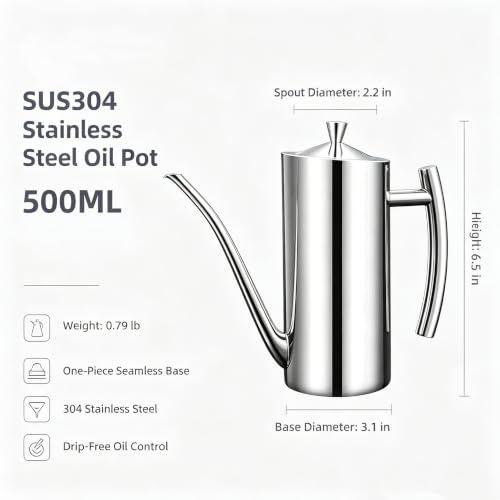 500ml SUS304 Olive Oil Dispenser (16.9 Ounces)