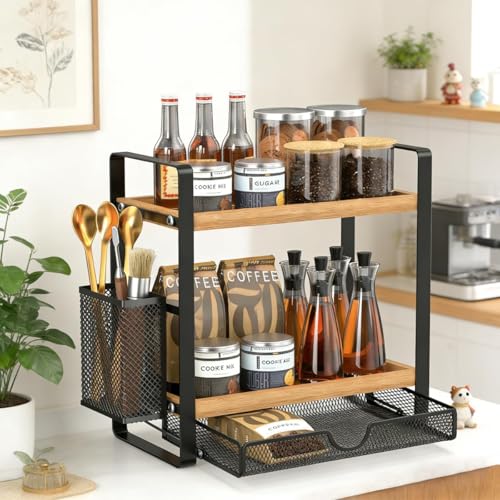 2 Tier Spice Rack Organizer for Countertop