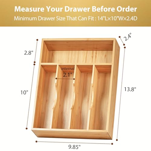 Kitchen Silverware Flatware Utensils Drawer Organizer