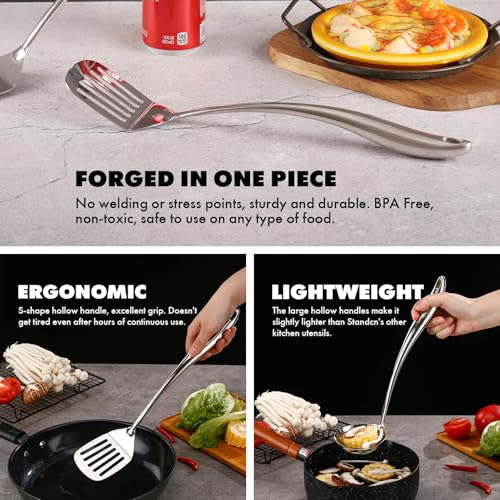 18 10 Stainless Steel Kitchen Utensils Set with Holder