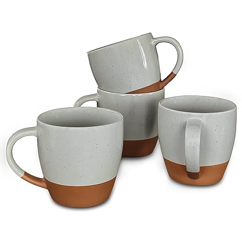 Ceramic Large Latte Mug Set of 4