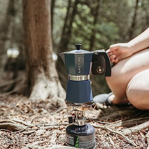 Milano Stovetop Espresso Maker Moka Pot 6 espresso Cup (6 espresso cups / Blue)