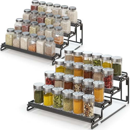 2 Pack Spice Rack Organizer for Cabinet