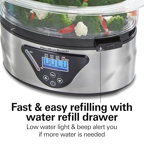 Red) 5.5-Quart Digital Steamer