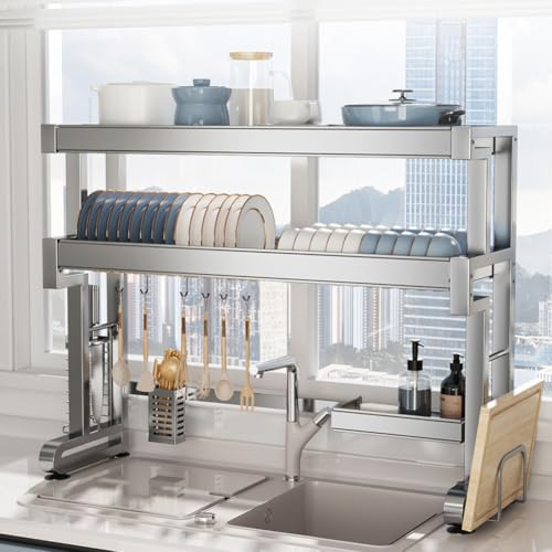 Over the Sink Dish Drainer Drying Rack 3 Tier