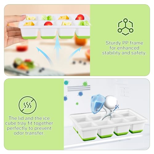 Silicone Ice Cube Tray with Lid