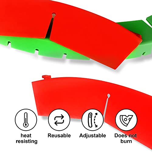 2 Pack Adjustable Silicone Pie Crust Shield & Protector for Baking Pies