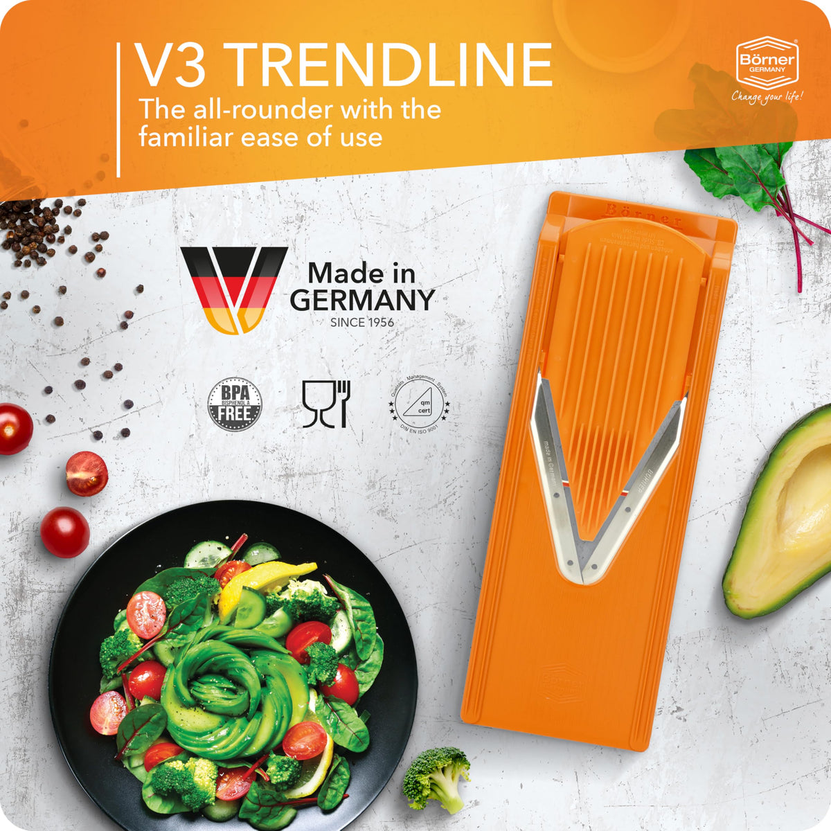 Mandoline Food Slicer Börner V3 (Standard / Orange)