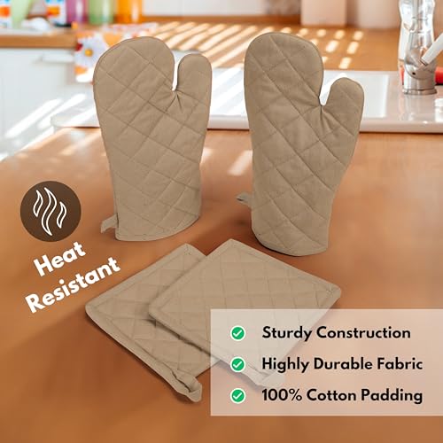 Pot Holders and Oven Mitts Sets for Kitchen Heat Resistant