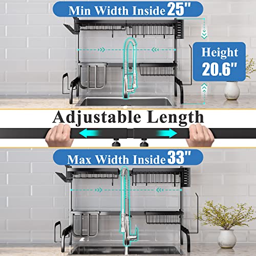 Over The Sink Dish Drying Rack (Black)