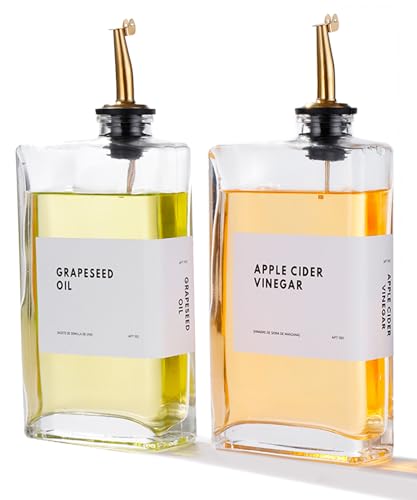 Olive Oil Dispenser for Kitchen (Gold / Set of 2)