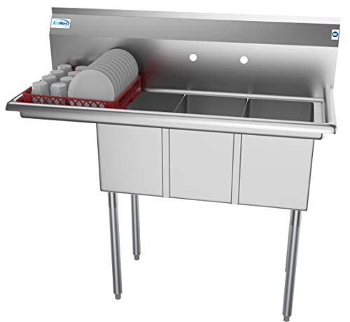 3 Compartment Stainless Steel NSF Commercial Kitchen Sink