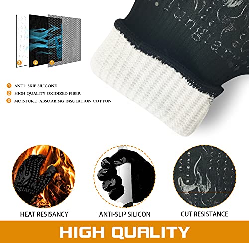 Oven Mitts Heat Resistant BBQ Gloves 1472 14Inch