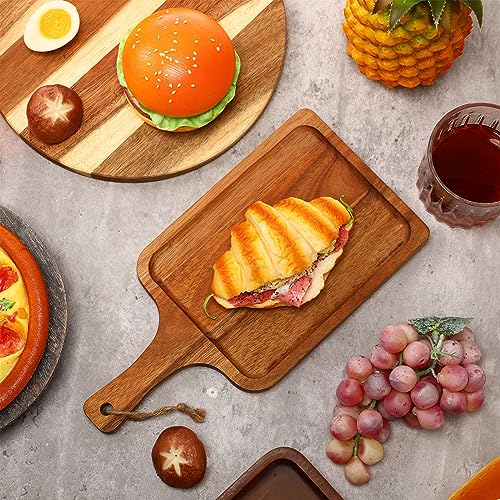 16 Pcs Acacia Wood Cutting Boards (12x6 Inch / Brown)