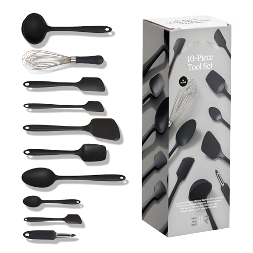 10 Piece Silicone Ultimate Kitchen Utensils Set (Black / 10 - Piece Set)