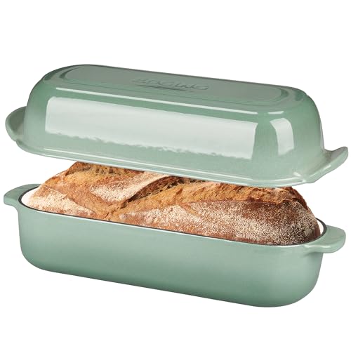 Enameled Cast Iron Loaf Pan with Lid