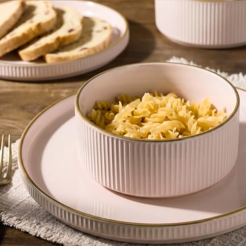 Stoneware Dinnerware Set with Trim