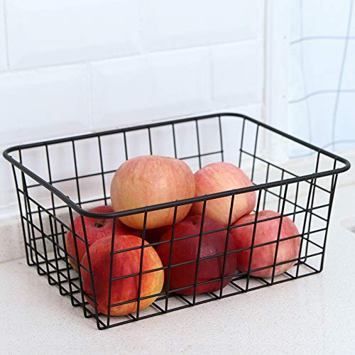 wire baskets with Handles Wire Storage Organizer Bin Baskets