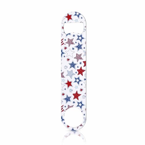 American Flag Stainless Steel Bottle Opener Vintage Abstract USA Flag Patriotic July 4th Independance Day Flat Beer Bottle Opener Keychain for Home Kitchen Bar Restaurant Party Birthday Gift