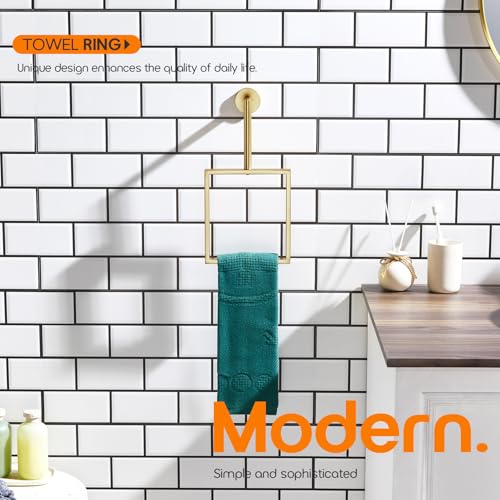 Towel Ring Chrome Bathroom Towel Holders for Wall Brushed Nickel Stainless Steel Bath Towel Hanger Bathroom and Kitchen Decor