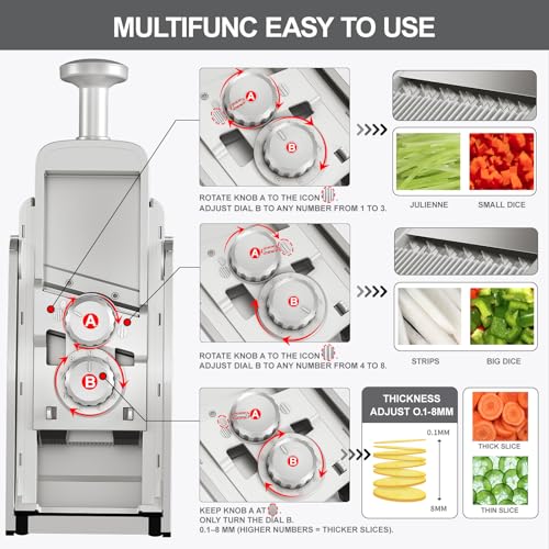 Safe Mandoline Slicer (S4 Gray)