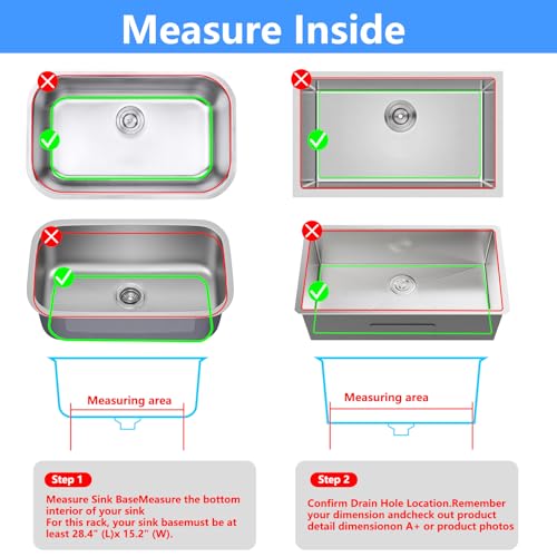 Sink Protectors for Kitchen Sink 28.4"x 15.2"Rear Silicone Sink Mat (28.4"x15.2" / Gray)
