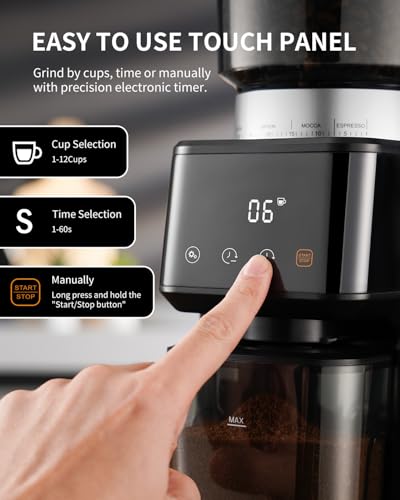 Conical Burr Espresso Coffee Grinder Electric with Precision Timer 2.0 (medium)