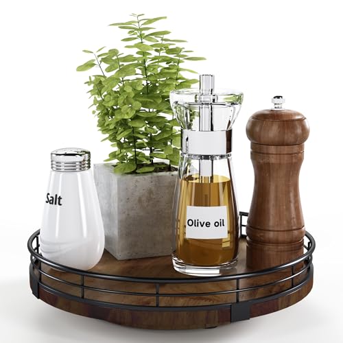 Lazy Susan Wooden Organizer for Table Top