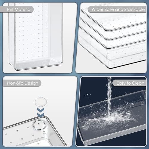 Clear Plastic Drawer Organizer Set