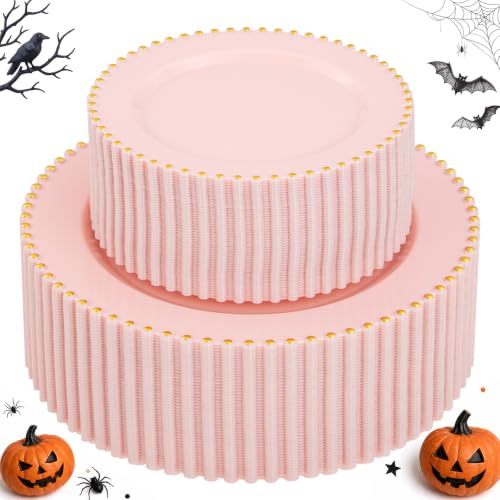 LM Plastic Plates with Gold Beads