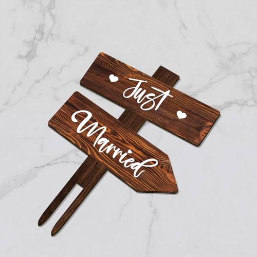 Rustic Cake Topper for Wedding & Engagement in Wood