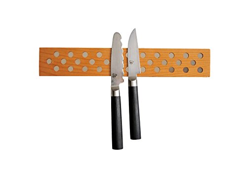 Magnetic Wooden Knife Bar Holder Strip (12 Inch / Cherry)