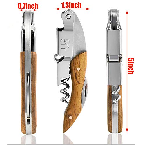 Professional Waiter Corkscrew Wine Key for Bartenders Set of 3
