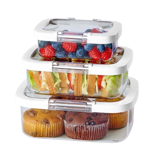 Duo Loc Meal Prep Containers with Lid Leak Proof & Stain Odor Free