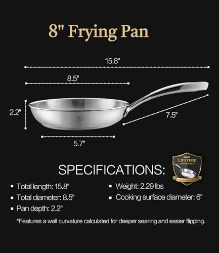 5 ply Professional Stainless Steel Frying Pan